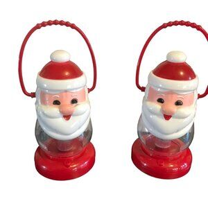 Santa Claus Lantern Set Of 2 Battery Operated Holiday Decorations